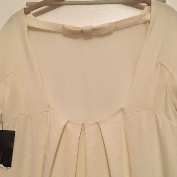 Zara Basics White Bow Detail Shift Dress NWT Sz Small - Picture 13 of 13
